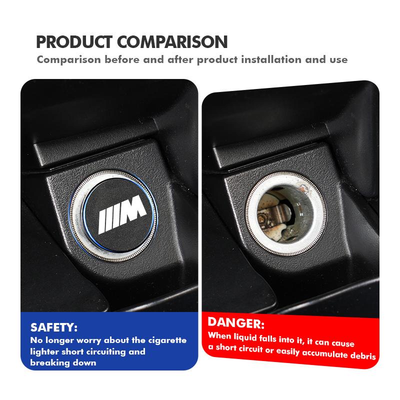 Car Cigarette Lighter Dustproof Cigarette Lighter Interface Cover For BMW M Performance Alpina M3 M5 M6 X1 X3 X4 X5 G20