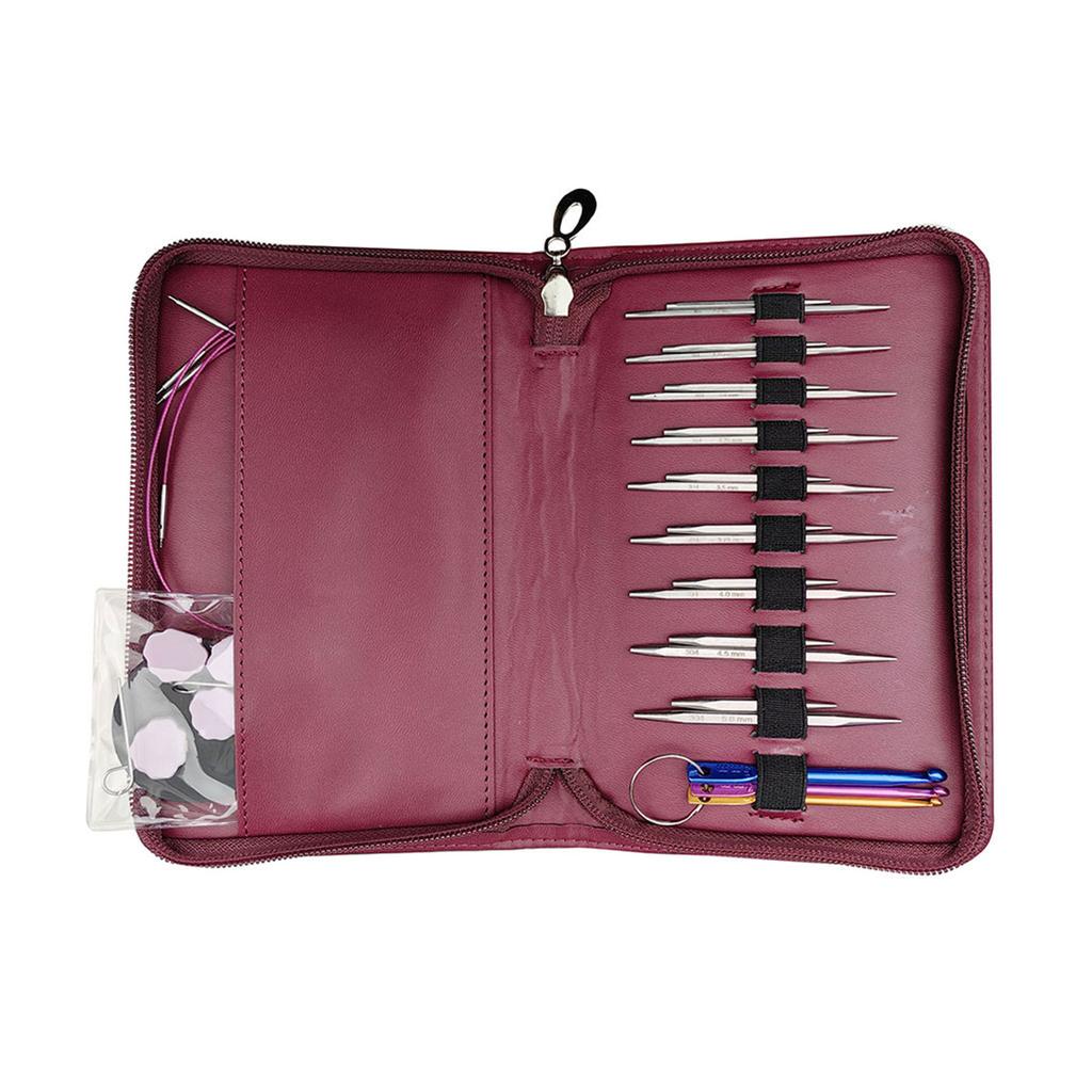 Сменные спицы для вязания крючком 2,5-5 мм, набор круговых спиц из нержавеющей стали, набор для начинающих, инструмент для вязания