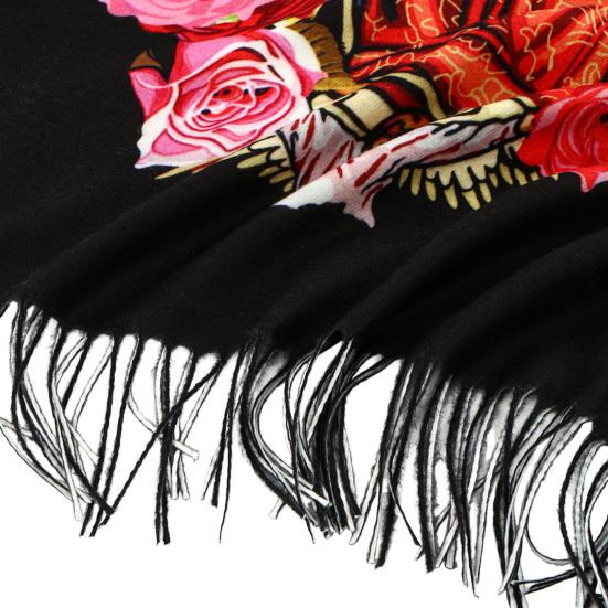 Шаль шарф Дева Мария Мягкий кашемир Теплая накидка Кисточки Зимний Легкий плед Универсальный религиозный аксессуар