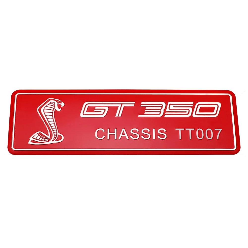 FETG4 Alloy GT350 GT500 Logo Car Body Emblem Rear Trunk Badge Sticker for Ford Shelby Fiesta Focus Mondeo Kuga Ranger Mustang Everest