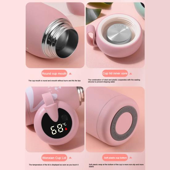 Yousheng детская бутылочка с дисплеем температуры, противоожоговая бутылка для воды из нержавеющей стали с вакуумной изоляцией для улицы