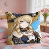 Navia Genshin Impact Cushion Cover Square Short Plush Pillow Case Living Room Sofa Home Decor Funda X