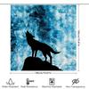 Stylish Shower Curtain Blue Galaxy Wolf Design for Bathrooms Decorate Your Space with Magic