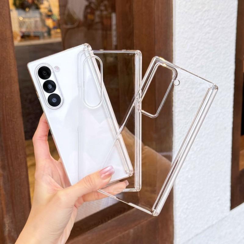 Ultra Thin Transparent PC Case Galaxy Z Fold7 With Magnetic Hinge Protection Full Coverage