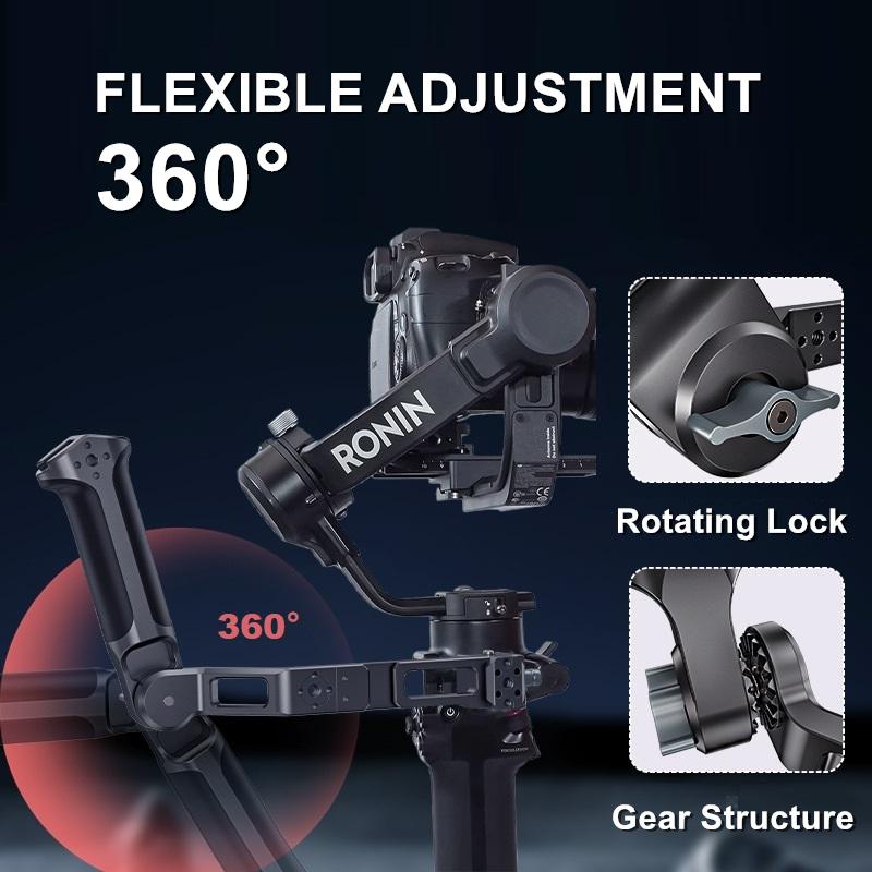 Adjustable Sling Handgrip Gimbal Alloy Handle Ergonomic Grip for DJI RS5 /RS4 /RS4 Mini/RS4 Pro/RS3 Mini/RS3 Pro/RS3 Stabilizer