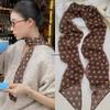 Korean Polka Dot Silk Scarf: Women's Long Ribbon Neckerchief 2025 Style
