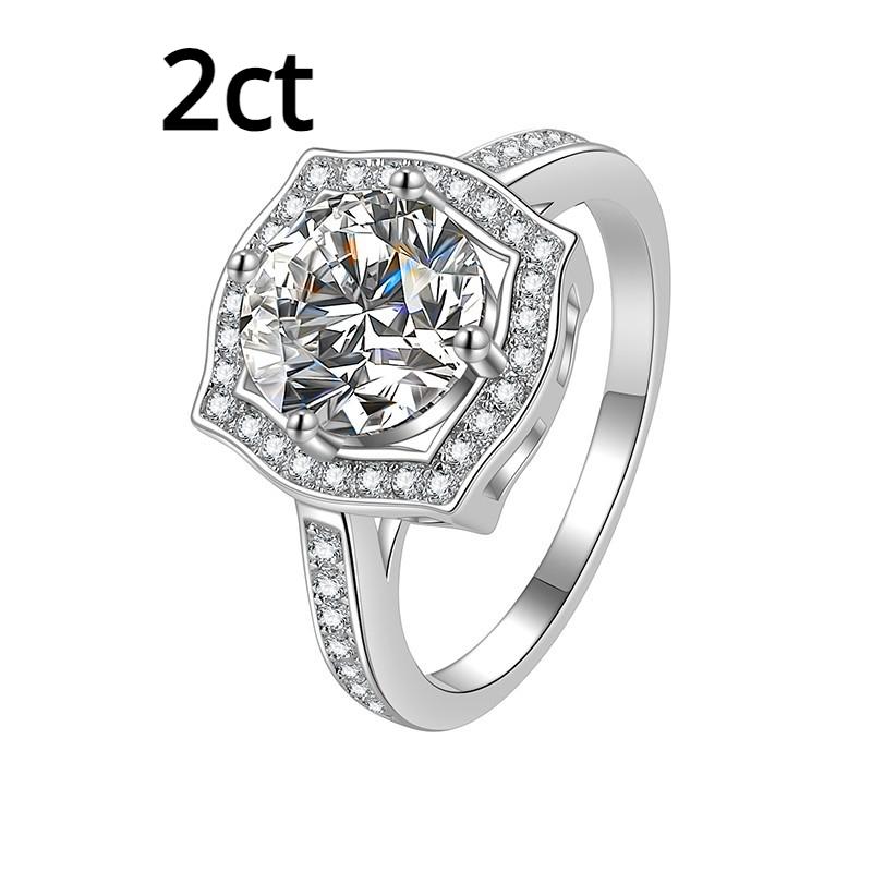 Кольцо с муассанитом цвета S925, женское кольцо из стерлингового серебра 925 пробы, кольцо 1/2 карата, обручальное кольцо с бриллиантом, обручальное кольцо, подарок для подруги