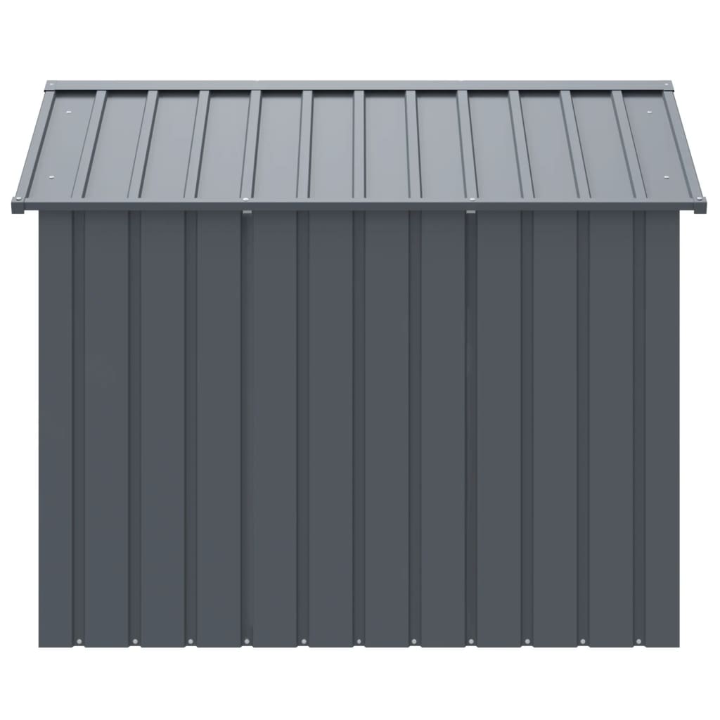 Dog Kennel with Roof Anthracite Grey 117 x 153 x 123 cm Galvanized Steel