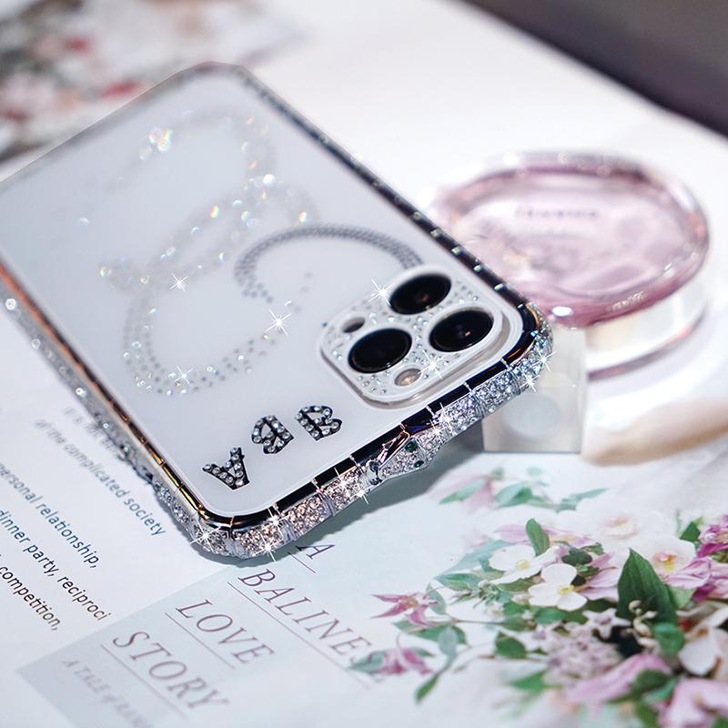 Rhinestone Metal Bumper Case Glitter Diamond Phone Cover For iPhone 13 Pro Max 13 Mini Case 12 11 Pro Max Funda New