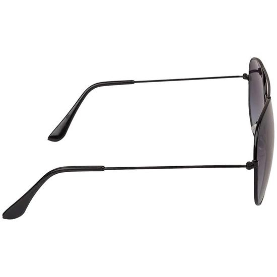 Dervin Unisex Aviator Sunglasses Combo Black Frame, Black Lens (Medium) - Pack Of 2