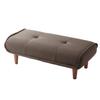 Celtan Ottoman Stool with Waraku No Pocket Darian High Japanese-made Footrest, Kiwami, 2-Seater, Coil, Brown, Resilience, A280p-561BR