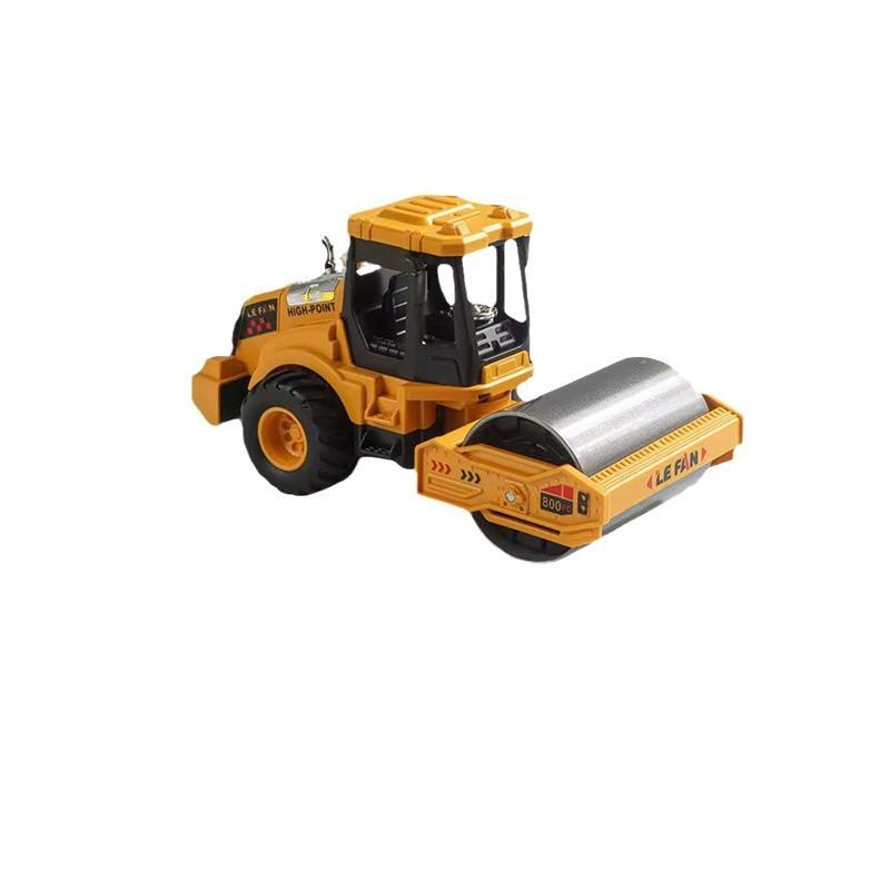Large Construction Vehicle Toy Die Cast Road Roller Bulldozer and Excavator Friction Powered Truck