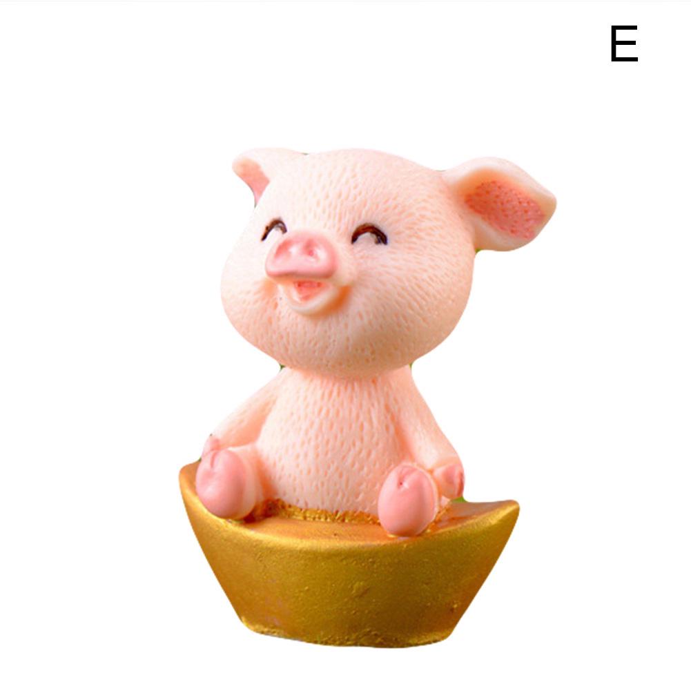 Романтическая жизнь, фигурка свиньи, смола, деньги, удача, сделай сам, миниатюрная статуя, украшение для садового стола