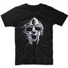 Черная футболка с графическим изображением металлической маски MF DOOM с эффектом глитча | Уличная одежда для фанатов хип-хопа/рэпа Мерч Футболка