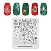 kads Рождественская пластина для штамповки ногтей 019, колокольчики из лося, снежинки, шаблон для дизайна ногтей, инструмент для зимнего изображения для штамповки