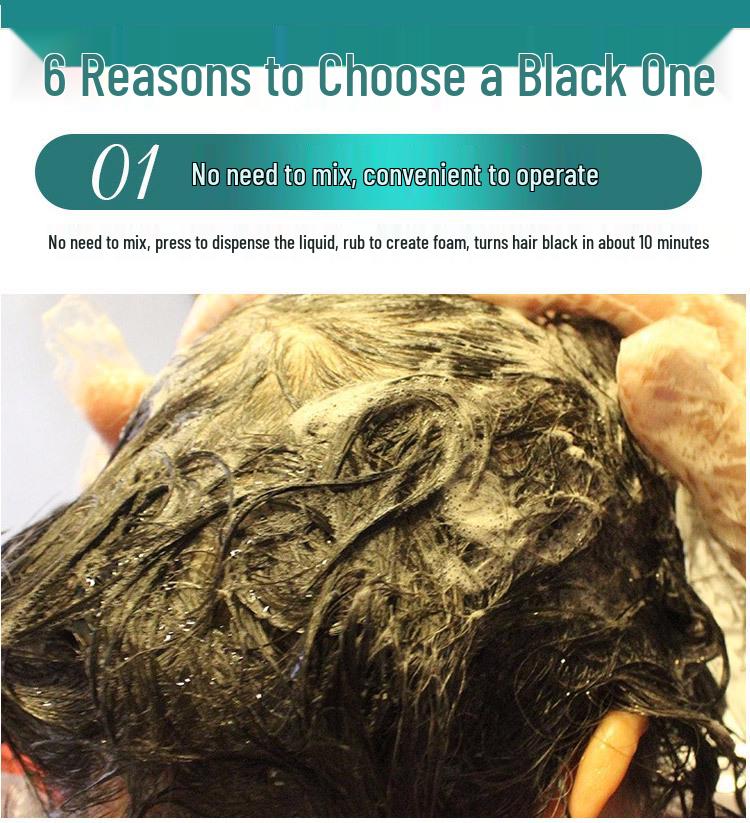 Yu Zhong Tang Black Plant Hair Dye - Covers Gray, Zen Wash, Home Use