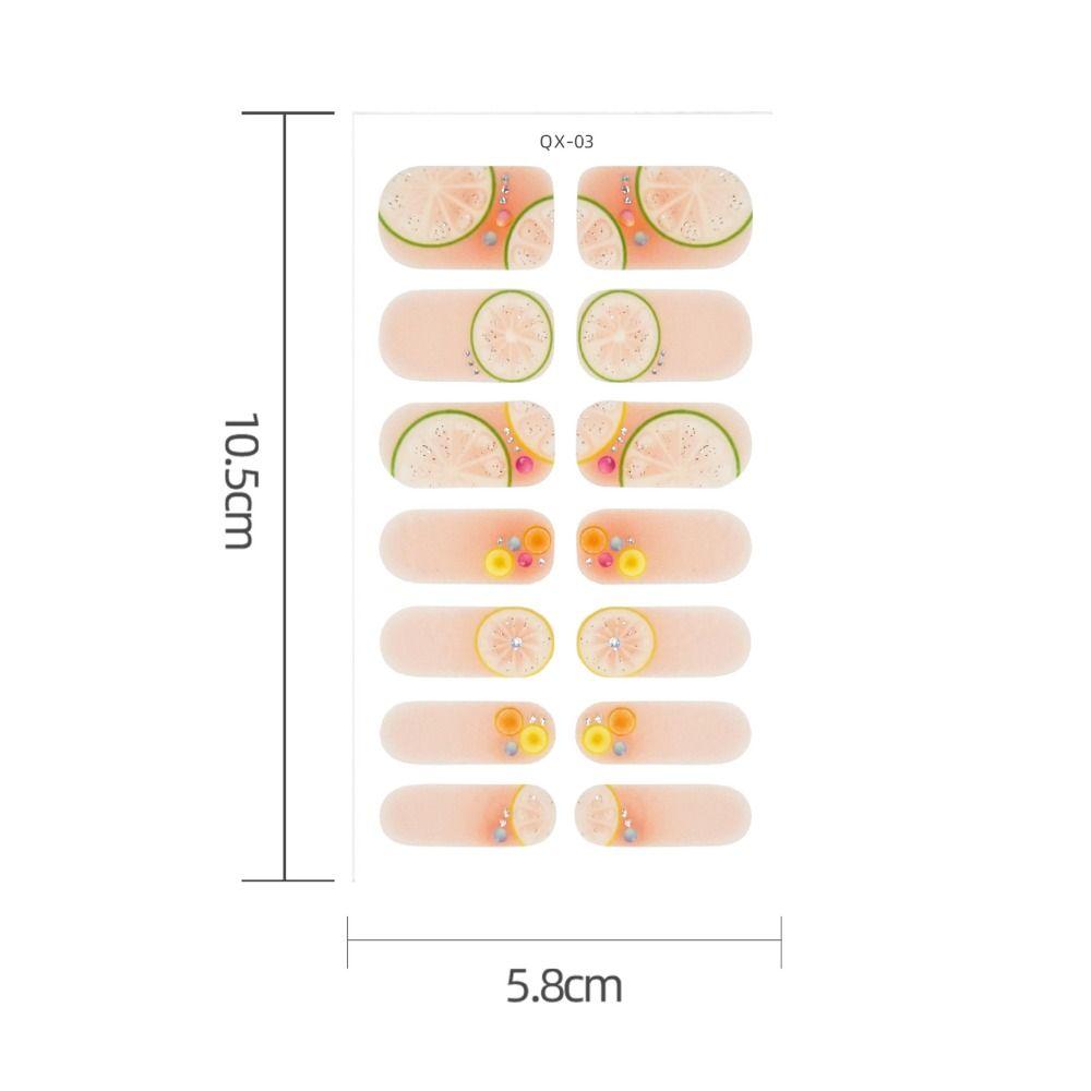14 полосок, французская масляная пленка, наклейка для ногтей, блестящий гель, обертывания для ногтей, DIY дизайн ногтей