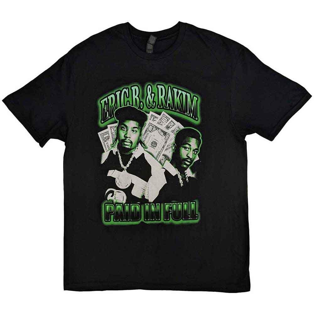 Eric B. Rakim Paid In Full T-Shirt Black New