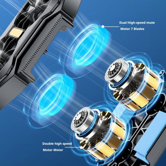 Wireless Mobile Phone Fan Semi-conductor Heat Radiator Cooling Dissipation Low Noise Rechargeable Universal