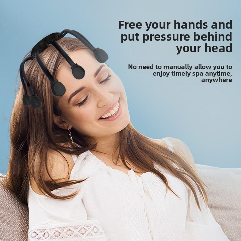 Head Massager Octopus Automatic Multi-dimensional Vibration Scalp Dredging Relaxation Massager Bluetooth Model