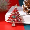 Set with Diamonds Colorful Christmas Pins Enamel Brooch Pin Gifts Christmas Tree Brooches