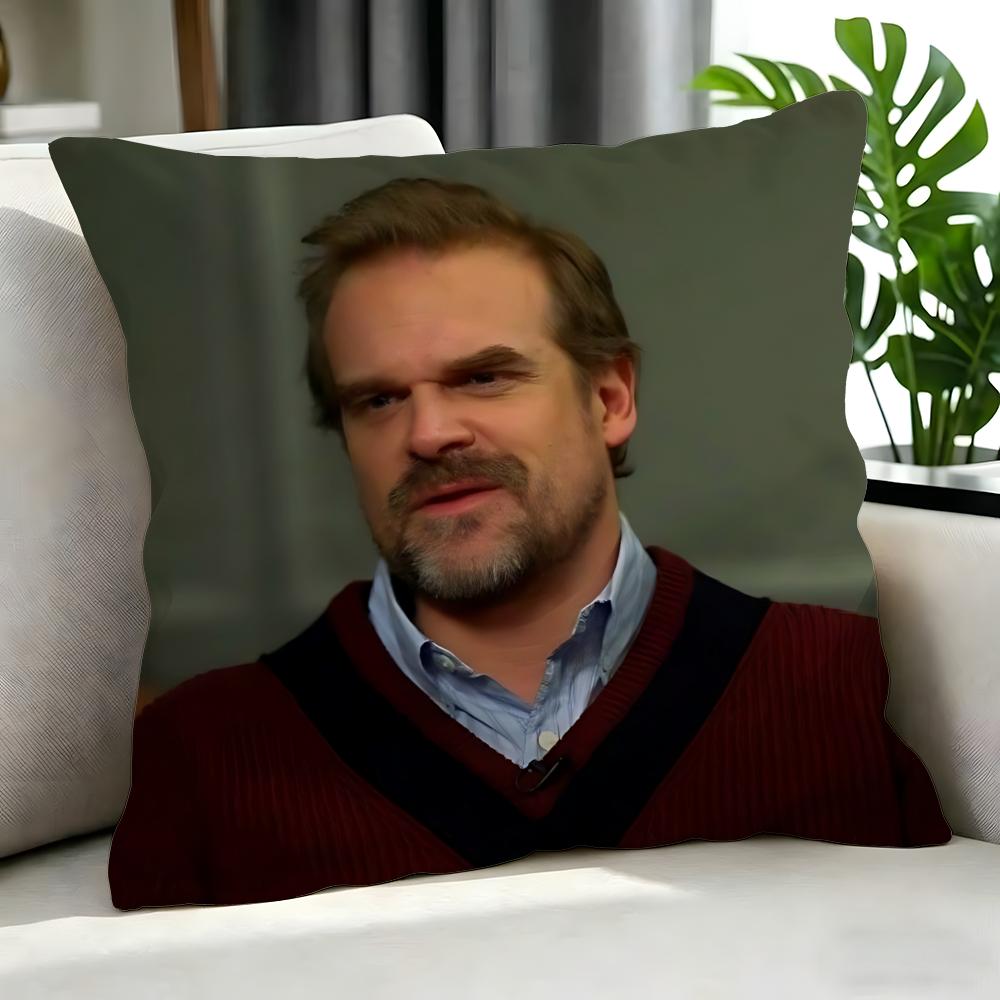 Actor David Harbour Cushion Cover Cushion Cover Set 4Pcs 50X50 45X45 40X40 Pillowcase Decorative Sofa Home Decor