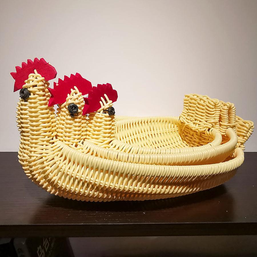 Корзина для хранения Фруктовница Полка для журнального столика в гостиной Креативная Современная Домашняя Пластиковые Плетеные Корзины Настольные Декоративные