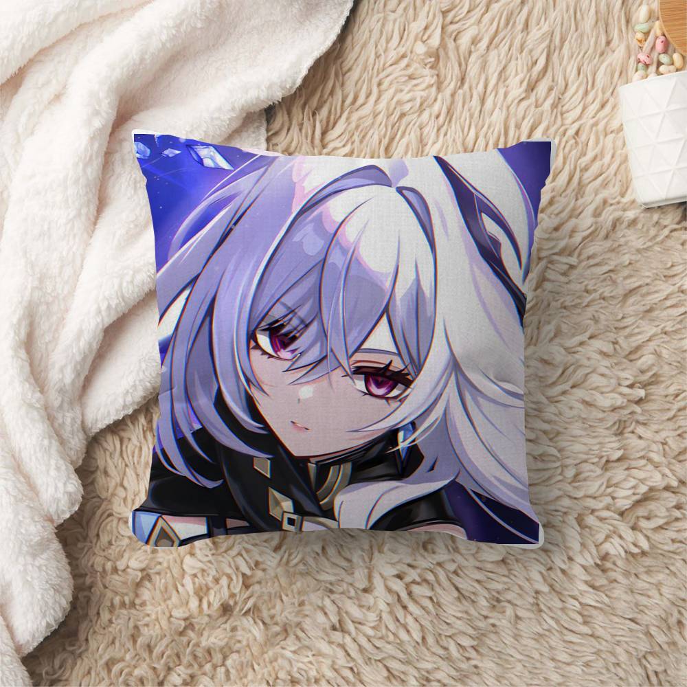Game Genshin Impact Skirk Cushion Cover Polyester Sofa Cushions Decorative Throw Pillows Home Decoration Pillowcover
