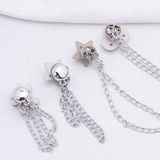 2 шт. магнитные зажимы для одежды с цепочкой многофункциональные металлические магнитные булавки для одежды мужчины женщины шарф рубашка рукав брюки зажим для пуговиц аксессуары