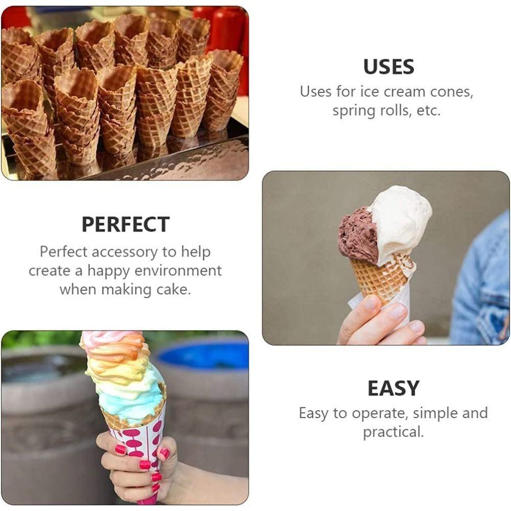 Egg Roll Ice Cream Cone Mold Cone Spiral DIY Pizzelle Roller Pastry Cone Roller Pastry