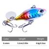 HENGJIA Spinners VIB Fishing Lures Wobblers Sequin Spoon Isca Artificial 5.2CM-8.5g for Perch Fly Fishing Trout Pesca