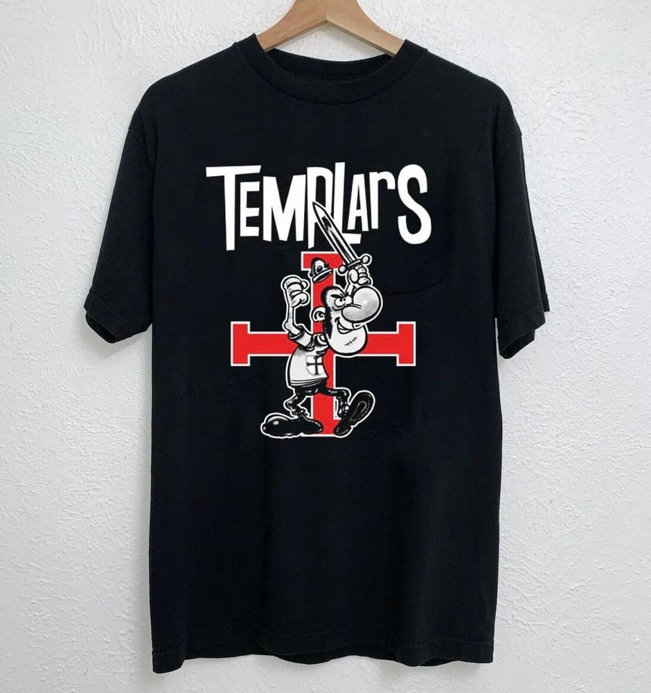 Футболка с принтом The Templars Band Панк Oi! Стиль Черный Унисекс S-4XL Унисекс Футболка