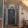 For Home Corridor Geometric Iron Ceiling Lamp Cover Black Ceiling Light Lampshade Cozy Decor