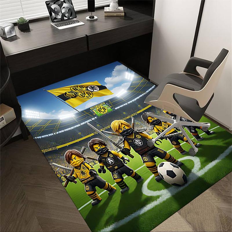 1PC BVB Non-Slip Floor Carpet Compatible for Office&Living Room&Bedroom&Dining room - Flat- Soft & Pattern, Vibrant Colors-W289