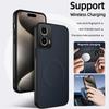 Роскошный чехол из углеродного волокна, ПУ кожи и силикона для Motorola MOTO G34 G45 G85 5G, с магнитной беспроводной зарядкой, мягкий чехол для телефона