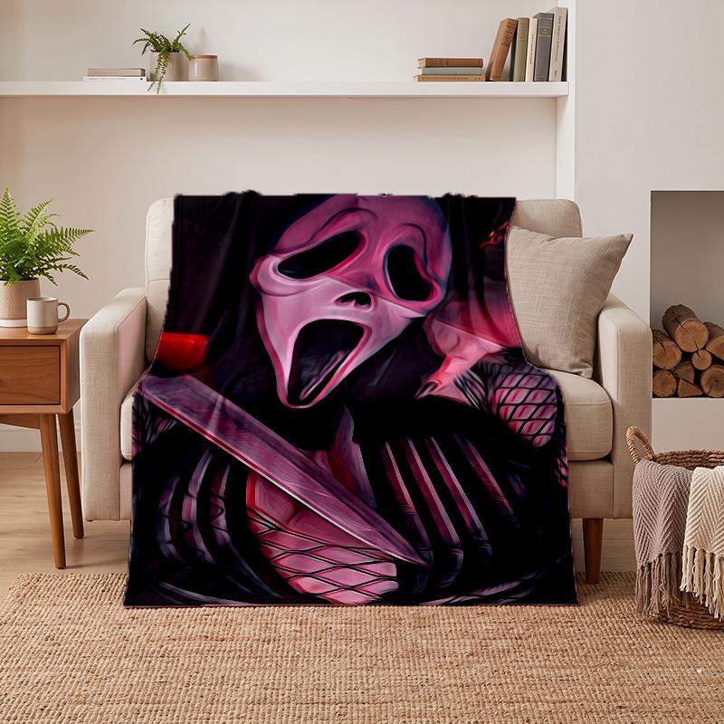 Ghostface Soft Warm Flannel Blankets Comfortable Blanket for Home Decoration Gifting