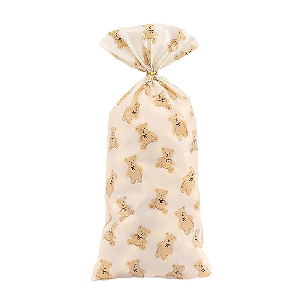 50 шт., подарочные пакеты для конфет в виде медведя в виде животного, печенье, десерт, сделай сам для детей, тема футбольных джунглей, декор для дня рождения