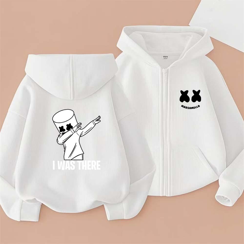 Fashionable Autumn Winter Long Sleeved Fun Cartoon Printed Hoodie Comfortable Warm Pullover Sports Casual Children's Zipper Coat Hoodie