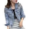 Осеннее новое модное свободное джинсовое пальто с вышивкой и бантом, верхняя женская модная куртка