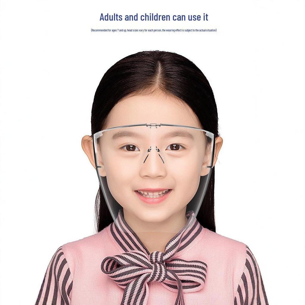 Cross-Border Anti-Fog Transparent Face Shield: Full-Face Protection Against Droplets, Oil, Wind, and Dust.