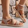 Fashion Women Sandals Summer New Flats Fashion Plus Size 43 Beach Sandels Outdoor Lightweight Breathable Summer Platform Roman Sandals