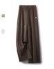 Women's Purple High-Waist Printed Wide Leg Sport Pants - Slimming Elastic Waist, Spring/Fall 2025 Collection