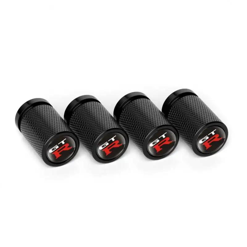 4Pcs Car for Nissan Wheel Tire Valve Caps Stem Protection Covers Micra Qashqai GTR Nismo 350Z Kicks Maxima X-Trail NV200 Versa