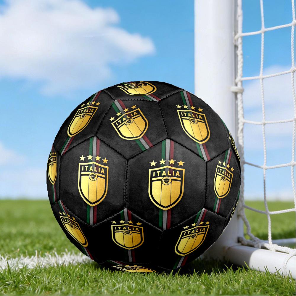Italian Football Crest Printed Size 5 Soccer Balls, High-Quality, Anti-Slip, Protective Football, A Unique Gift , Birthdays, Christmas Gifts