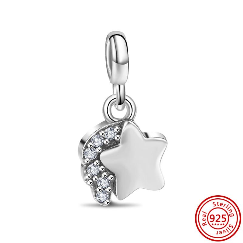 Стерлингового Серебра 925 пробы, мини-подвески серии Me, бусины, подходят для оригинального двойного звена, DIY браслет, женские подвески, ювелирные изделия