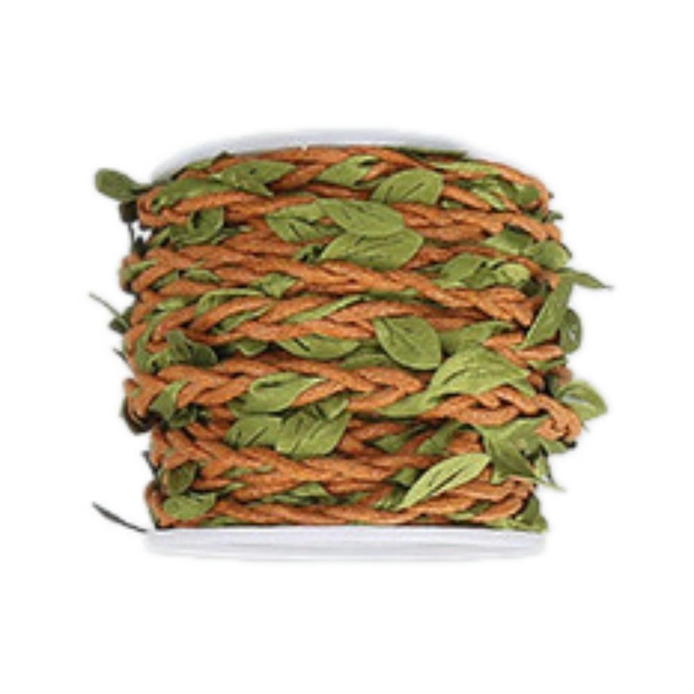 10M/Roll Boho Style Burlap Leaf Ribbon Natural Jute Rope Vine Simulation Vine Gift Decoration