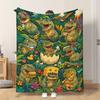 1 Flannel Throw Blanket Happy Life In Dinosaur Forest 2 Shawl Blanket Nap Blanket Sofa Blanket Lightweight Soft Comfortable and Wa