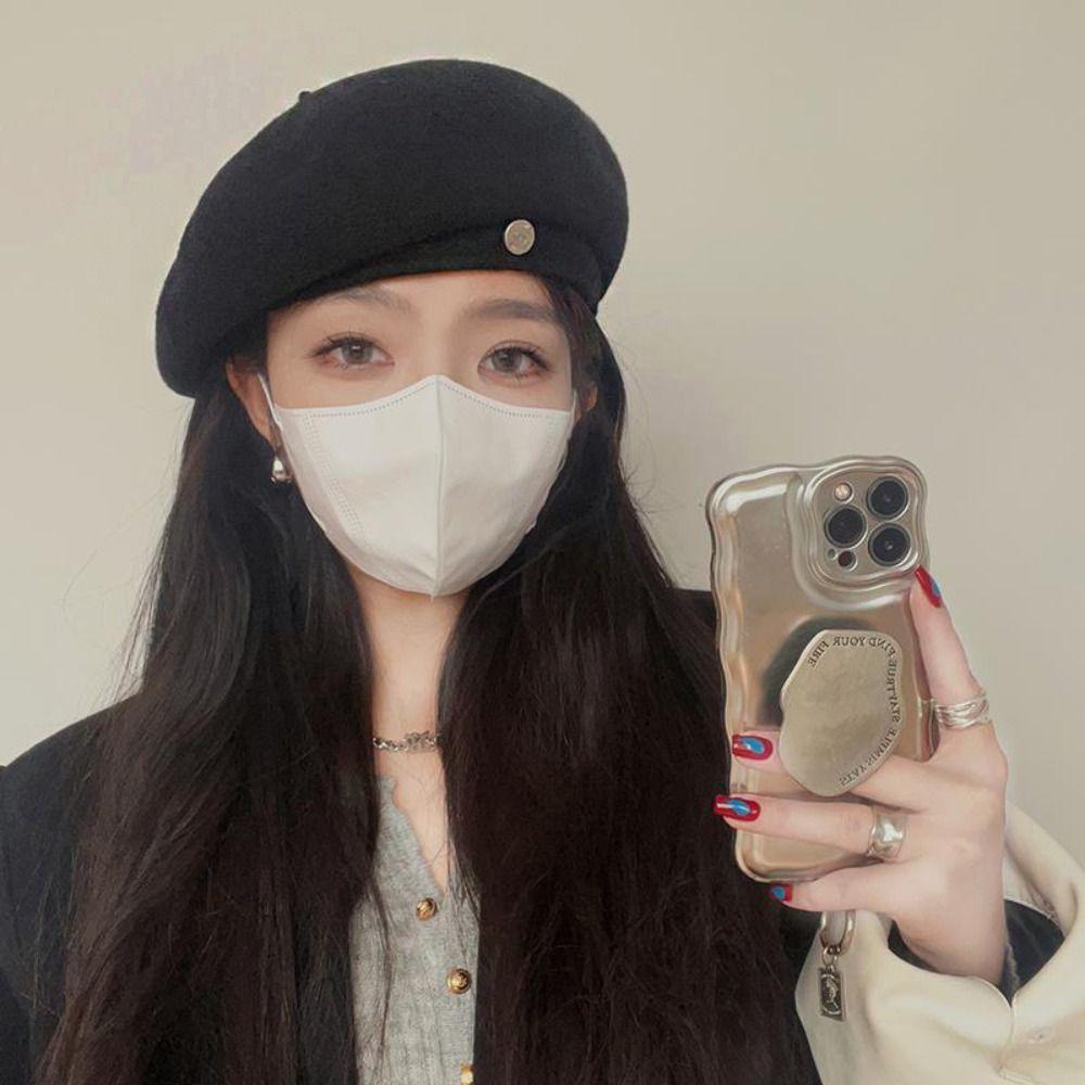 Британский стиль Шерстяной берет Шерстяная ретро шляпа художника Модная восьмиугольная шляпа Уличная