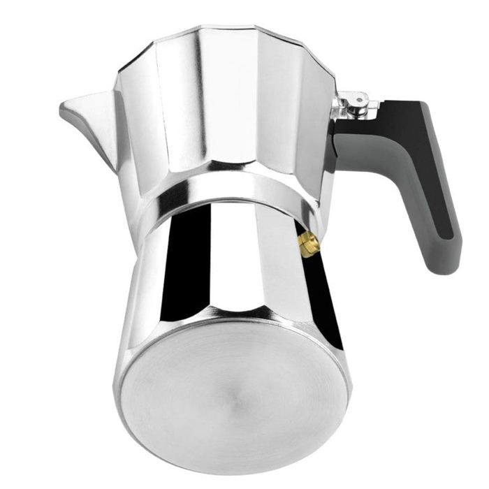 Cafetière Italienne - BRA 8559 - 12 Tasses - Aluminium - Argent - Infusion Italienne - Arrêt Automatique