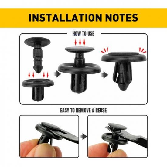 50PC Under Clips Cover Underbody Mudguard Engine Screws Shield For Toyota Lexus
